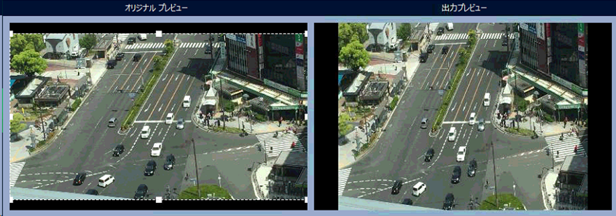 変換スタジオ 7 シリーズ, 16:9のビデオから、解像度1024×768の動画データを作る,全体に縦に引き伸ばされて出力される