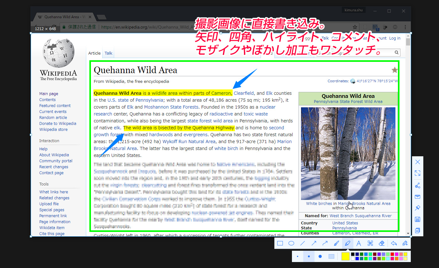 ZEUS CAPTURE 撮影した画像に直接書き込み